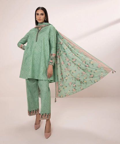 SAPPHIRE | UNSTITCHED 2 PIECE EMBROIDERED CAMBRIC SUIT