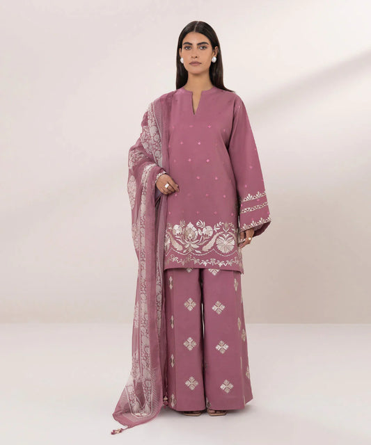 SAPPHIRE | UNSTITCHED 2 PIECE EMBROIDERED CAMBRIC SUIT