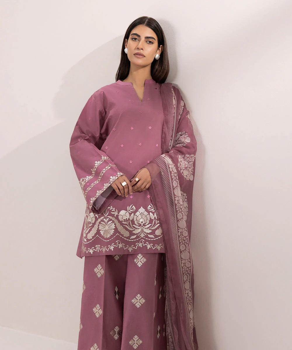 SAPPHIRE | UNSTITCHED 2 PIECE EMBROIDERED CAMBRIC SUIT