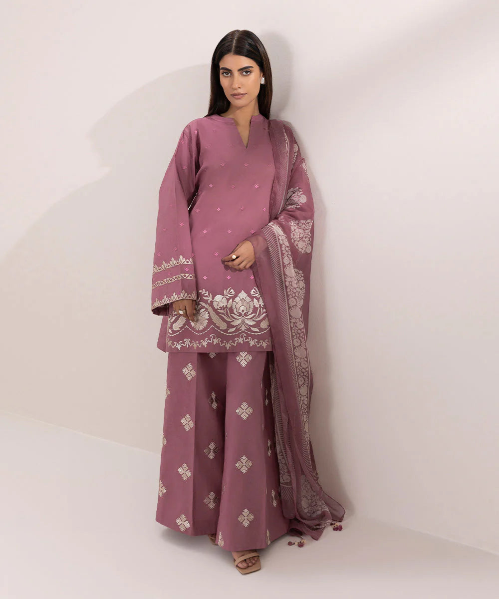 SAPPHIRE | UNSTITCHED 2 PIECE EMBROIDERED CAMBRIC SUIT