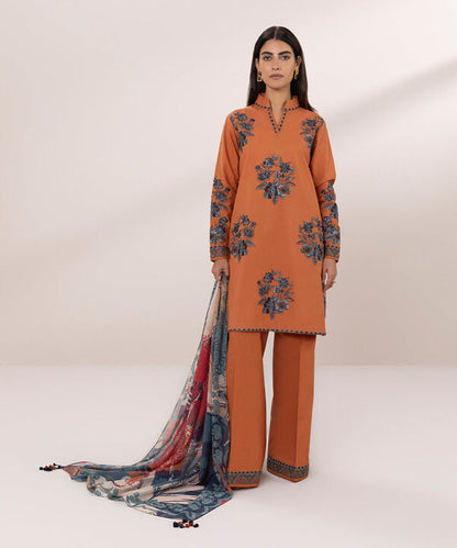 SAPPHIRE | UNSTITCHED 3 PIECE EMBROIDERED LAWN SUIT