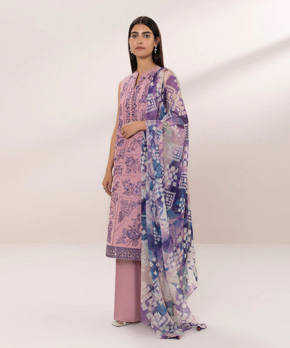 SAPPHIRE | UNSTITCHED 3 PIECE EMBROIDERED CAMBRIC SUIT
