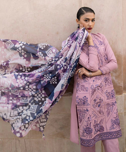 SAPPHIRE | UNSTITCHED 3 PIECE EMBROIDERED CAMBRIC SUIT