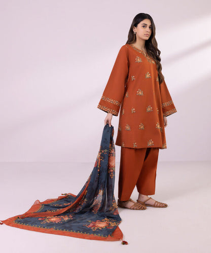 SAPPHIRE | UNSTITCHED 3 PIECE EMBROIDERED CAMBRIC SUIT