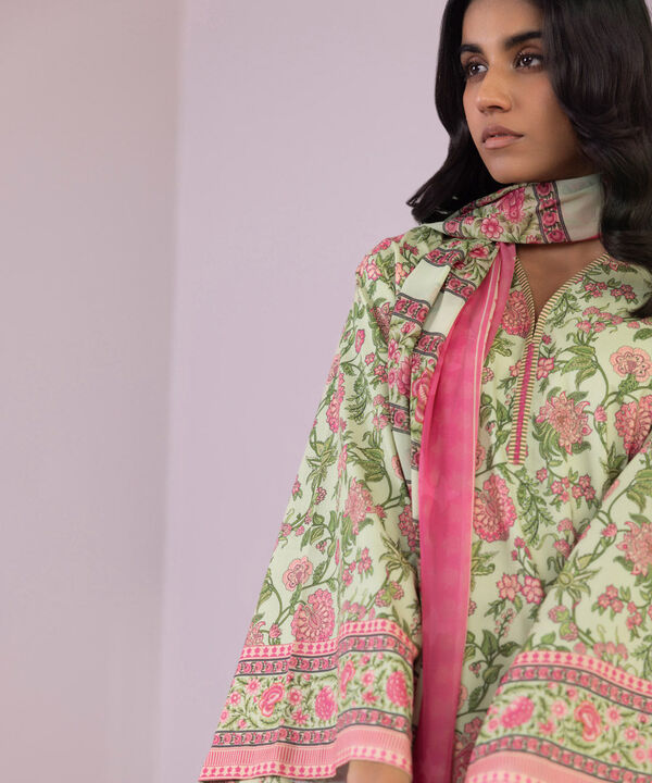 SAPPHIRE | UNSTITCHED 3 PIECE EMBROIDERED LAWN SUIT
