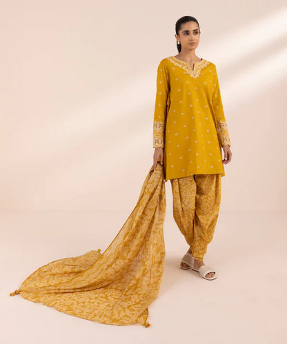 SAPPHIRE | UNSTITCHED 3 PIECE EMBROIDERED LAWN SUIT