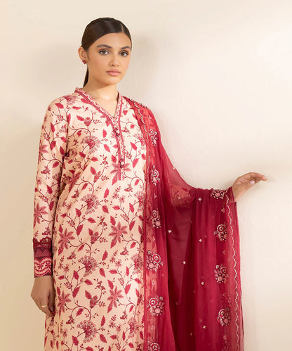 SAPPHIRE | UNSTITCHED 3 PIECE EMBROIDERED COTTON SUIT