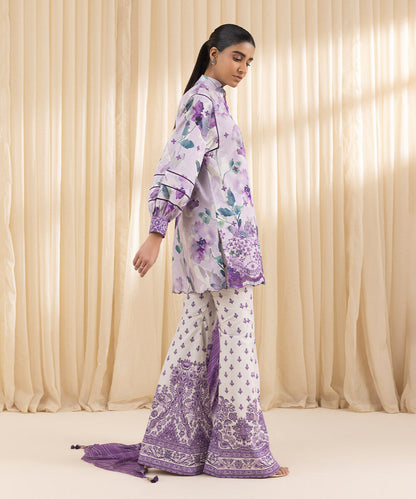 SAPPHIRE | UNSTITCHED 3 PIECE EMBROIDERED LAWN SUIT