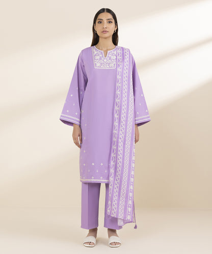 SAPPHIRE | UNSTITCHED 3 PIECE EMBROIDERED LAWN SUIT