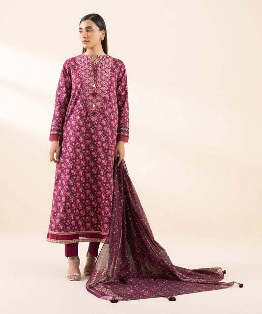 SAPPHIRE | UNSTITCHED 3 PIECE EMBROIDERED LAWN SUIT