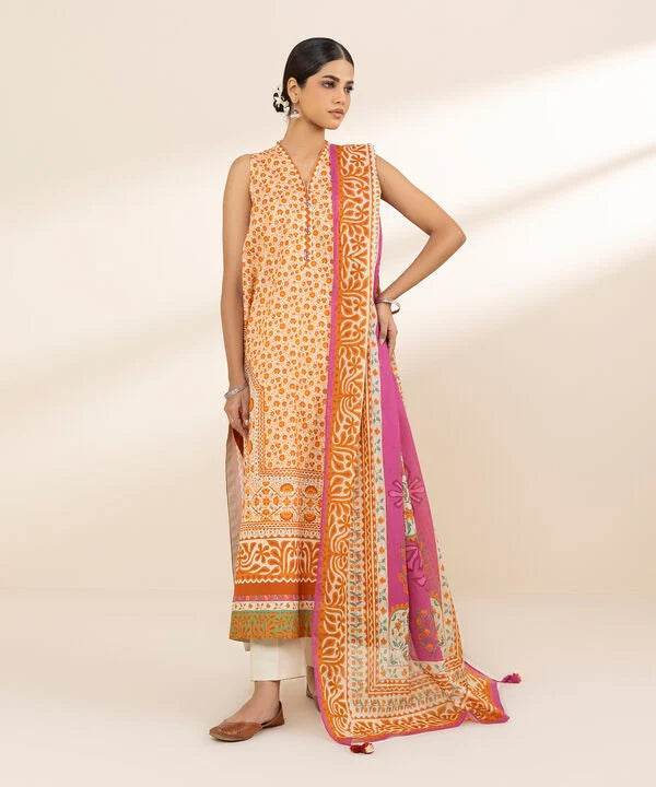SAPPHIRE | UNSTITCHED 3 PIECE PRINTED LAWN SUIT