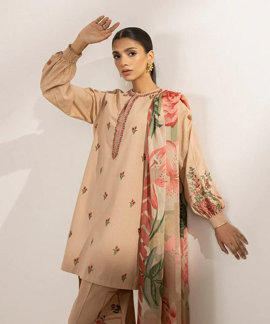 SAPPHIRE | UNSTITCHED 3 PIECE EMBROIDERED LAWN SUIT