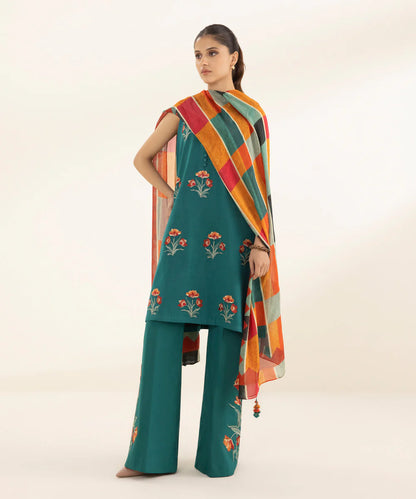 SAPPHIRE | UNSTITCHED 3 PIECE EMBROIDERED LAWN SUIT