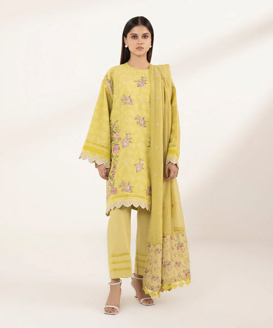 SAPPHIRE | UNSTITCHED 2 PIECE EMBROIDERED JACQUARD SUIT