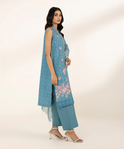 SAPPHIRE | UNSTITCHED 2 PIECE EMBROIDERED JACQUARD SUIT