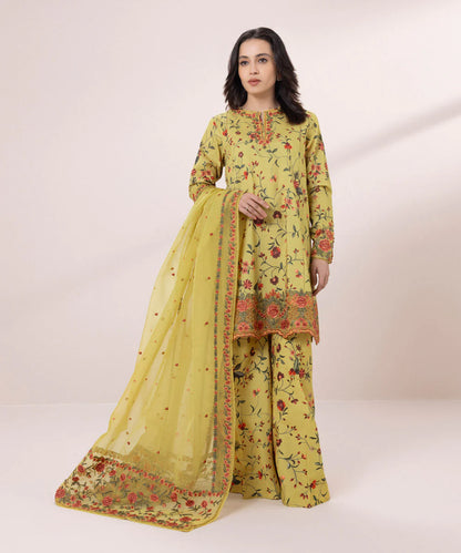 SAPPHIRE | UNSTITCHED 3 PIECE EMBROIDERED CAMBRIC SUIT