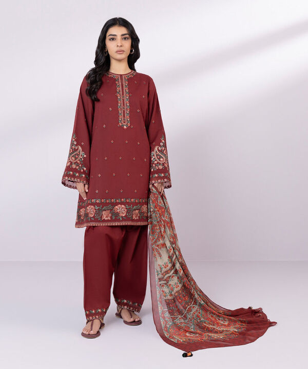 SAPPHIRE | UNSTITCHED 3 PIECE EMBROIDERED LAWN SUIT