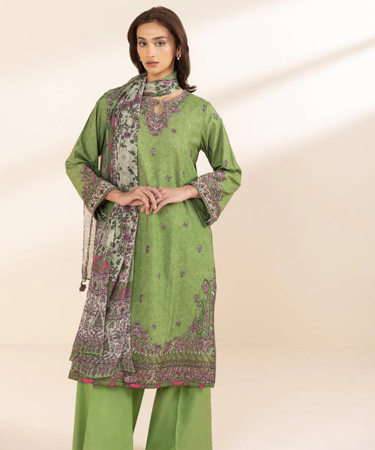 SAPPHIRE | UNSTITCHED 3 PIECE EMBROIDERED JACQUARD SUIT