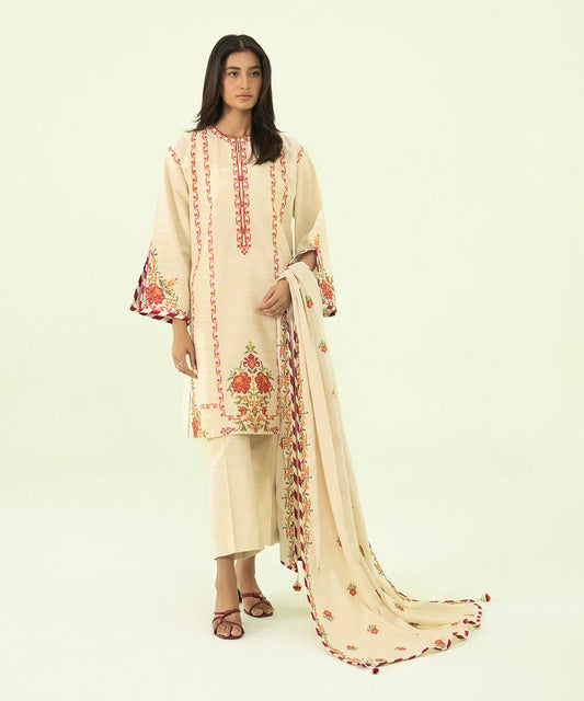 SAPPHIRE | UNSTITCHED 3 PIECE EMBROIDERED KHADDAR SUIT