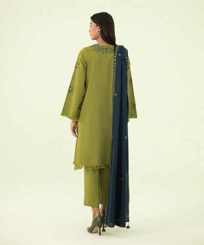 SAPPHIRE | UNSTITCHED 3 PIECE EMBROIDERED LIGHT KHADDAR SUIT