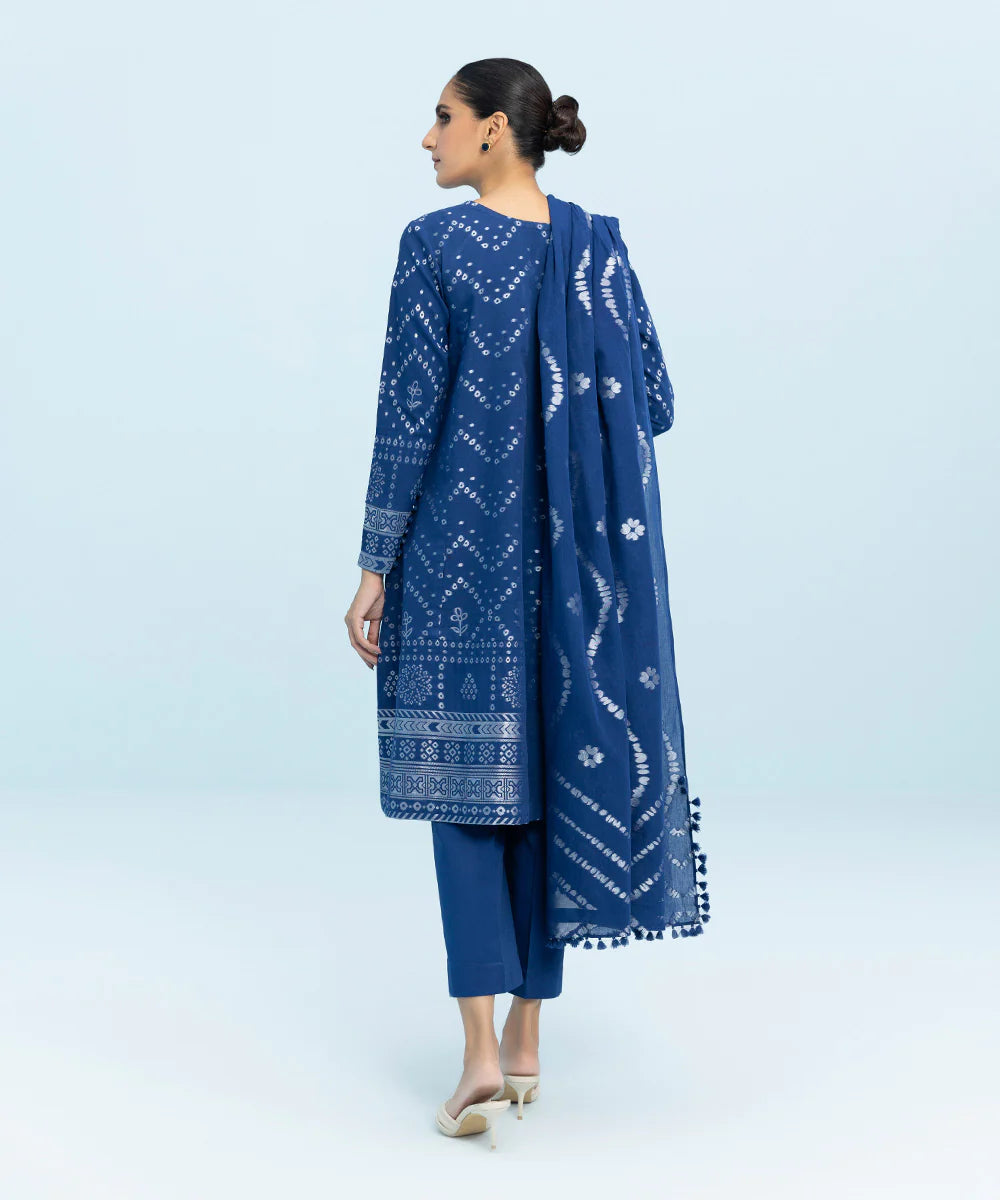 Sapphire | Unstitched 3 Piece Dyed Jacquard Suit