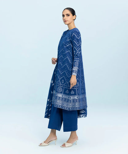 Sapphire | Unstitched 3 Piece Dyed Jacquard Suit