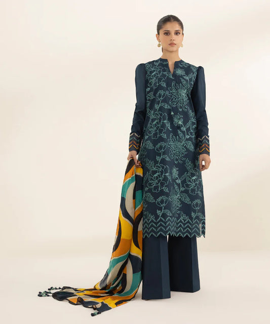 SAPPHIRE | UNSTITCHED 2 PIECE EMBROIDERED JACQUARD SUIT
