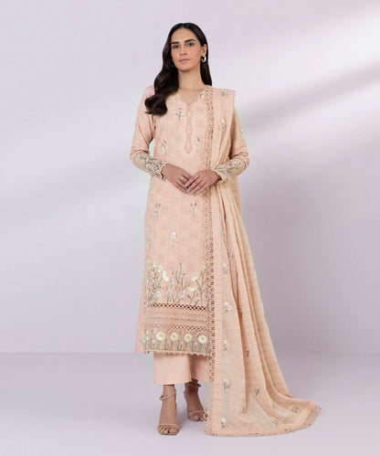 SAPPHIRE | UNSTITCHED 3 PIECE EMBROIDERED JACQUARD SUIT