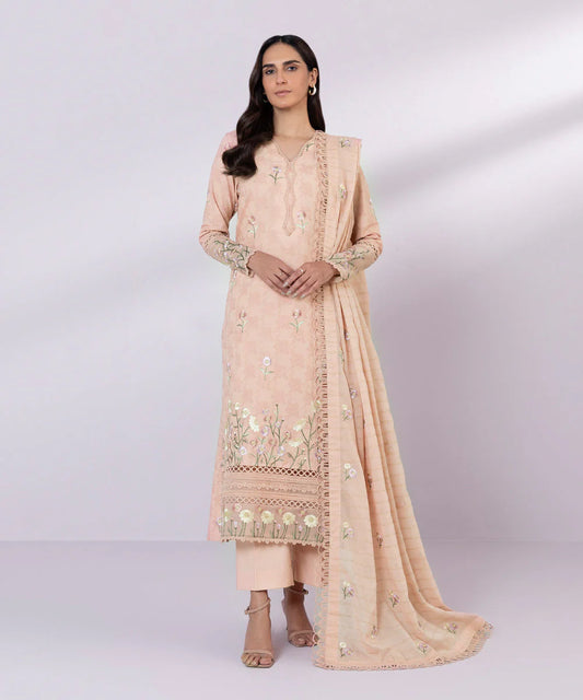 SAPPHIRE | UNSTITCHED 3 PIECE EMBROIDERED JACQUARD SUIT