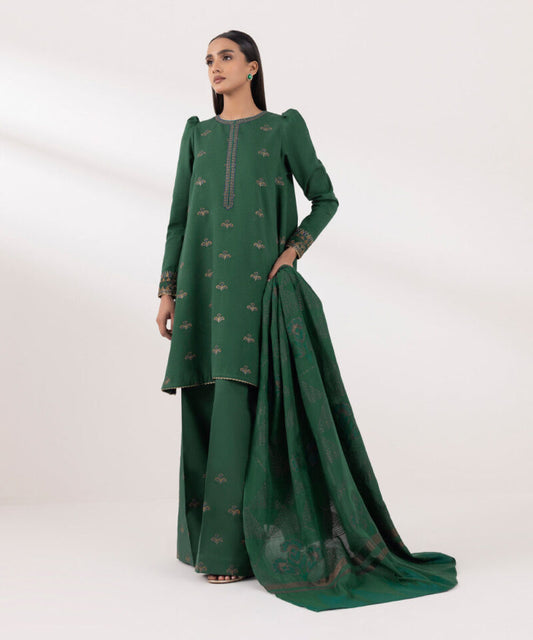 SAPPHIRE | UNSTITCHED 2 PIECE EMBROIDERED DOBBY SUIT