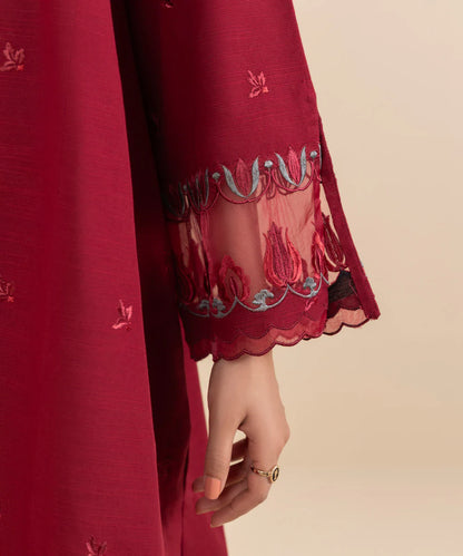SAPPHIRE | UNSTITCHED 3 PIECE EMBROIDERED LIGHT KHADDAR SUIT