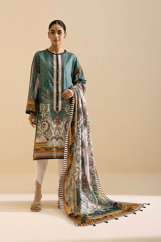 SAPPHIRE | UNSTITCHED 3 PIECE PRINTED LAWN SUIT