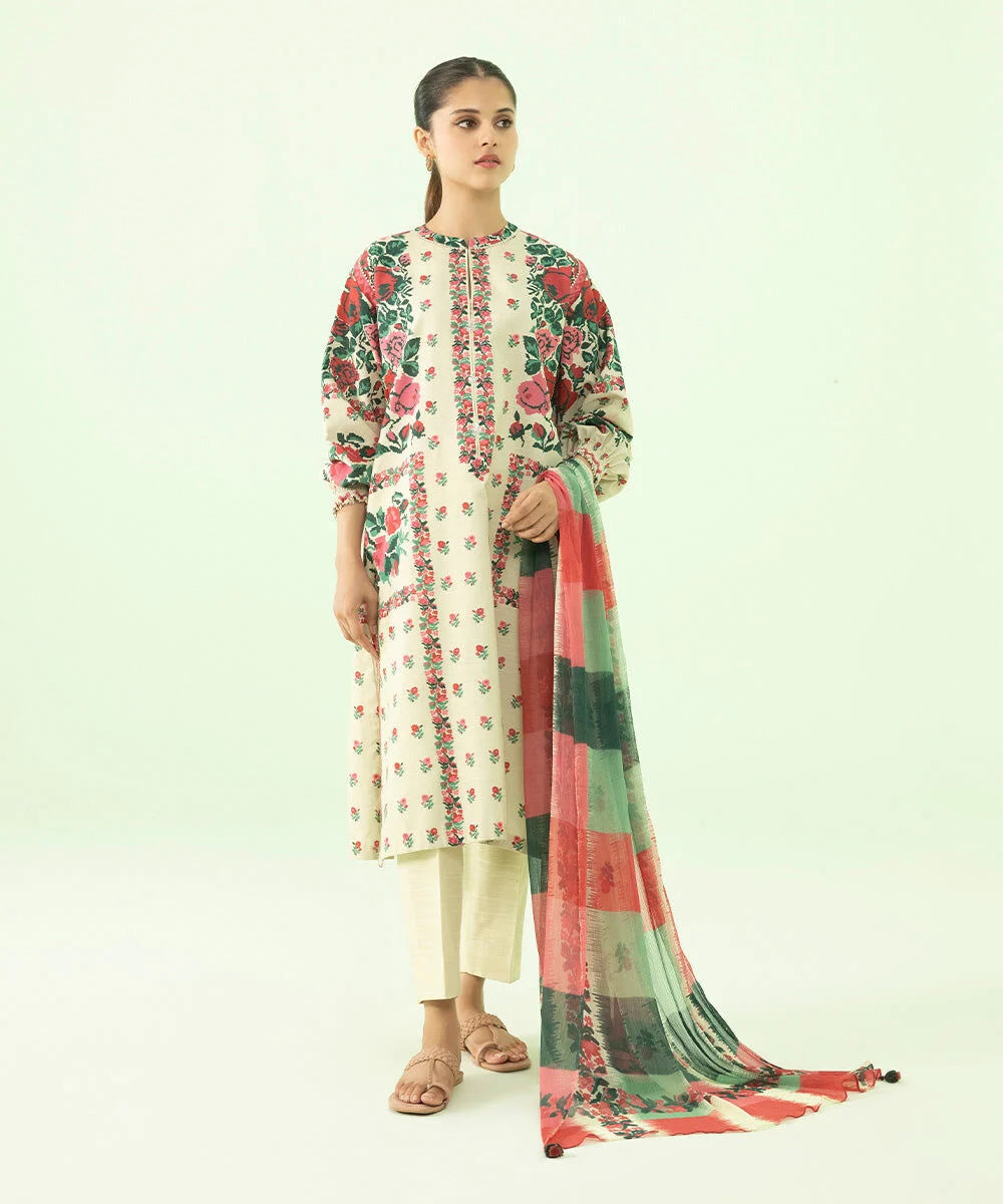 SAPPHIRE | UNSTITCHED 3 PIECE PRINTED LAWN SUIT