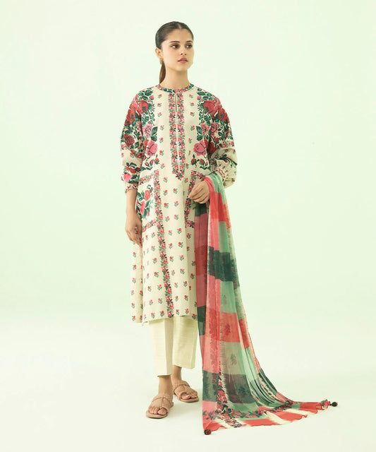 SAPPHIRE | UNSTITCHED 3 PIECE PRINTED LAWN SUIT