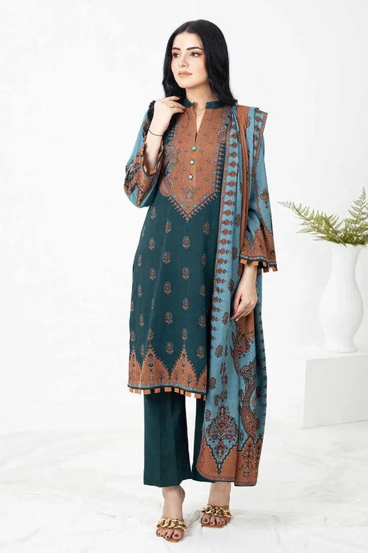 GUL AHMED | 3PC UNSTITCHED PRINTED DHANAK SUIT