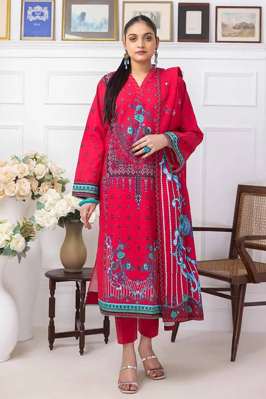 GUL AHMED | 3PC UNSTITCHED PRINTED KHADDAR SUIT