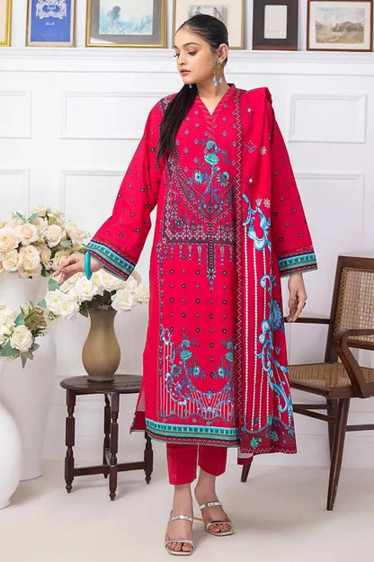 GUL AHMED | 3PC UNSTITCHED PRINTED KHADDAR SUIT