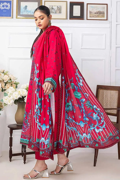 GUL AHMED | 3PC UNSTITCHED PRINTED KHADDAR SUIT