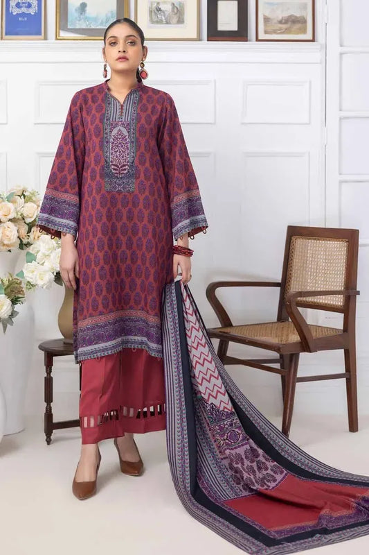 GUL AHMED | 3PC UNSTITCHED PRINTED DHANAK SUIT