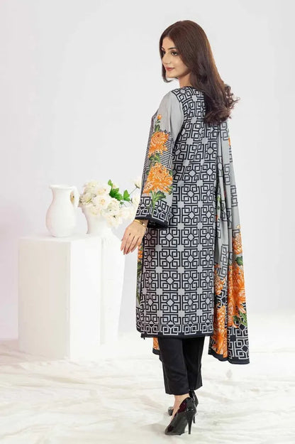 GUL AHMED | 3PC UNSTITCHED PRINTED COTAIL SUIT