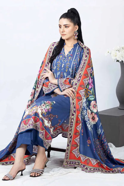 GUL AHMED | 3PC UNSTITCHED PRINTED COTAIL SUIT