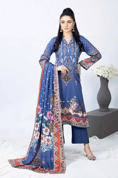 GUL AHMED | 3PC UNSTITCHED PRINTED COTAIL SUIT