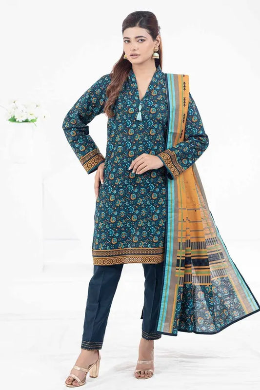 GUL AHMED | 3PC UNSTITCHED PRINTED KHADDAR SUIT