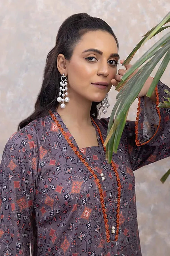 GUL AHMED | 2PC UNSTITCHED PRINTED COTAIL SUIT