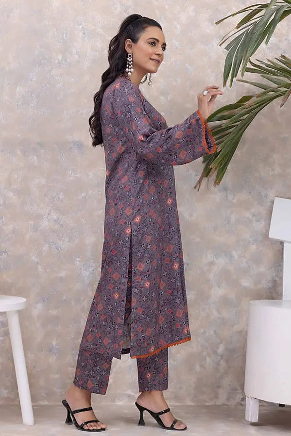 GUL AHMED | 2PC UNSTITCHED PRINTED COTAIL SUIT