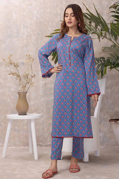 GUL AHMED | 2PC UNSTITCHED PRINTED LINEN SUIT