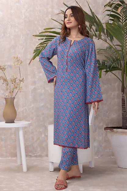 GUL AHMED | 2PC UNSTITCHED PRINTED LINEN SUIT