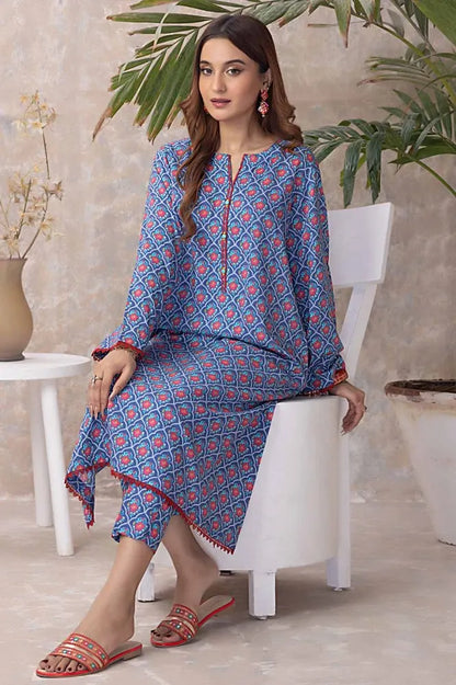 GUL AHMED | 2PC UNSTITCHED PRINTED LINEN SUIT
