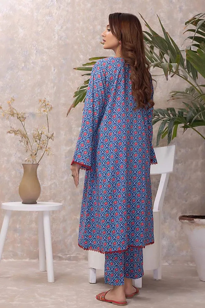 GUL AHMED | 2PC UNSTITCHED PRINTED LINEN SUIT
