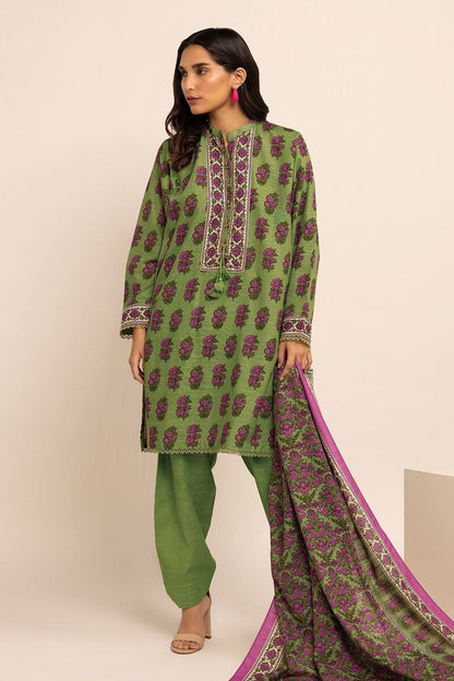 KHAADI | UNSTITCHED 3 PIECE PRINTED LIGHT KHADDAR SUIT